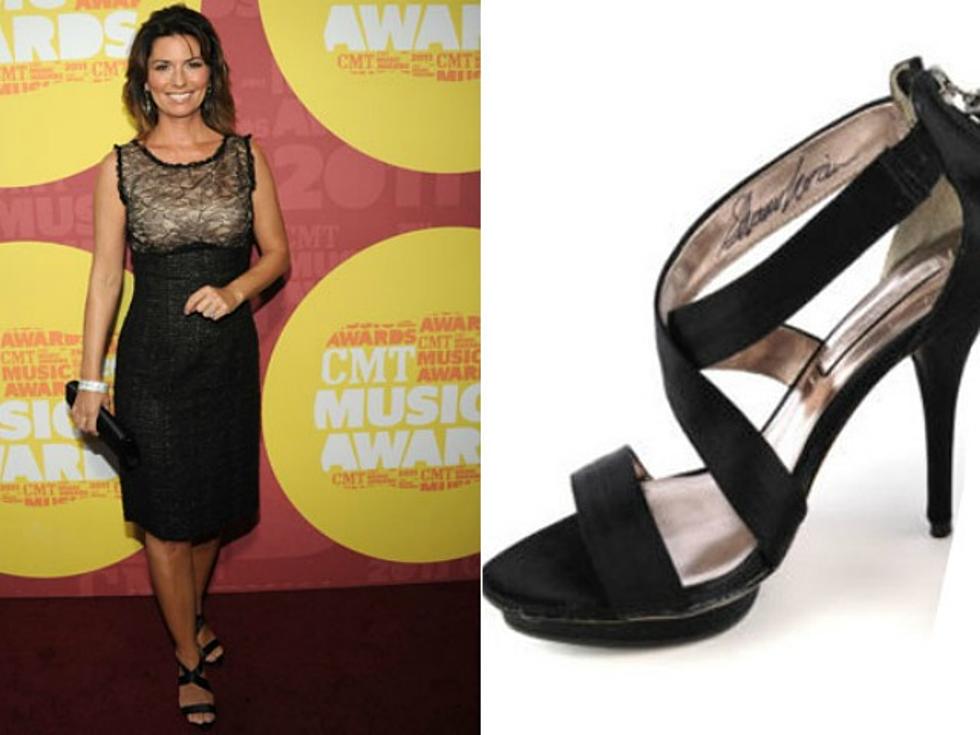 Shoes That Tripped Up Shania Twain Sold for $9,000 for Singer’s Charity