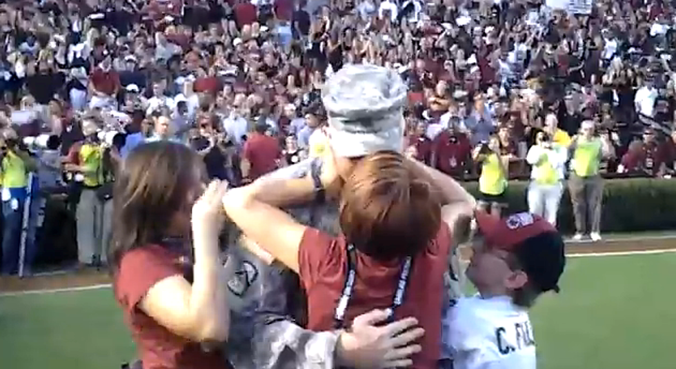 Military Dad’s Homecoming Surprise Makes Fans Go Wild at South Carolina Football Game [VIDEO]