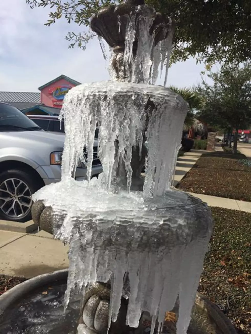 Frozen Fountain in Tyler