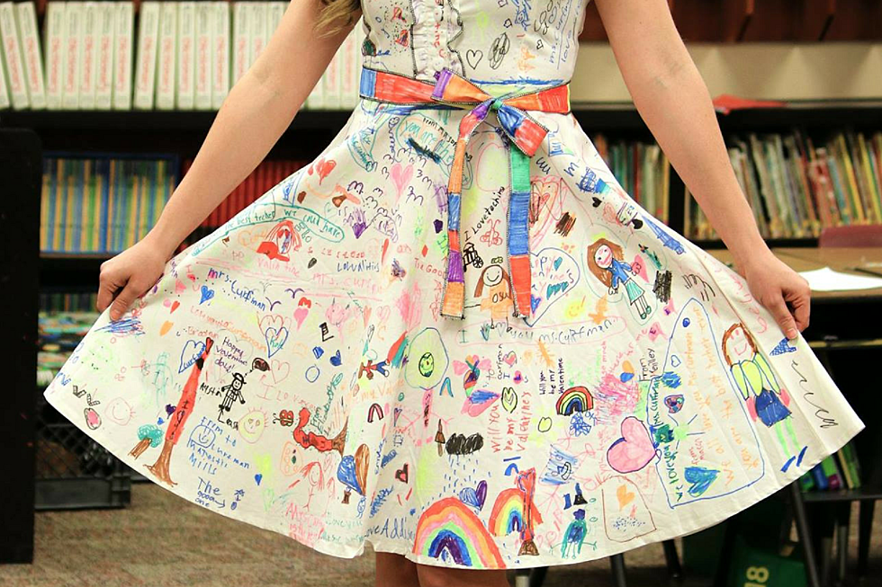 Drawing on Teacher's Dress