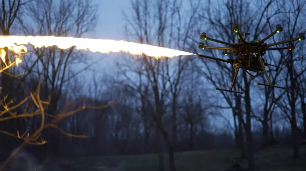 Add some Extra Excitement to your Drone with this Flamethrower