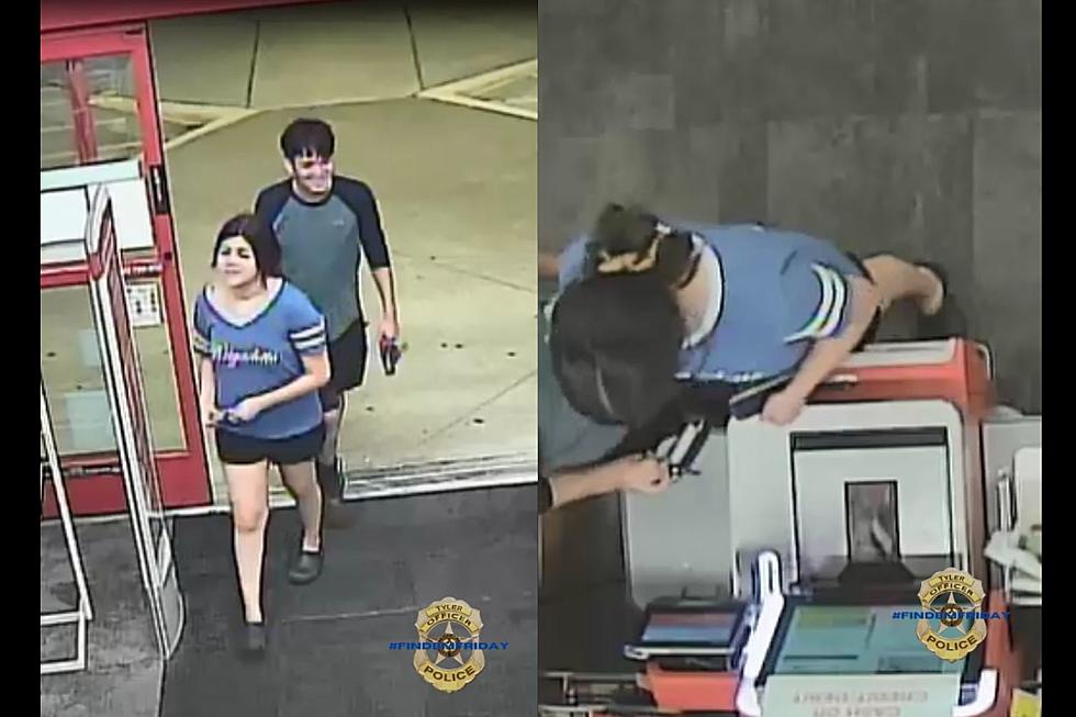 Alleged Wallet Thieves Smiling on Camera Exiting Store in Tyler