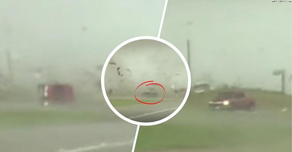 Watch a Truck in Elgin, TX Get Flipped Over by Strong Winds Then Drive Away