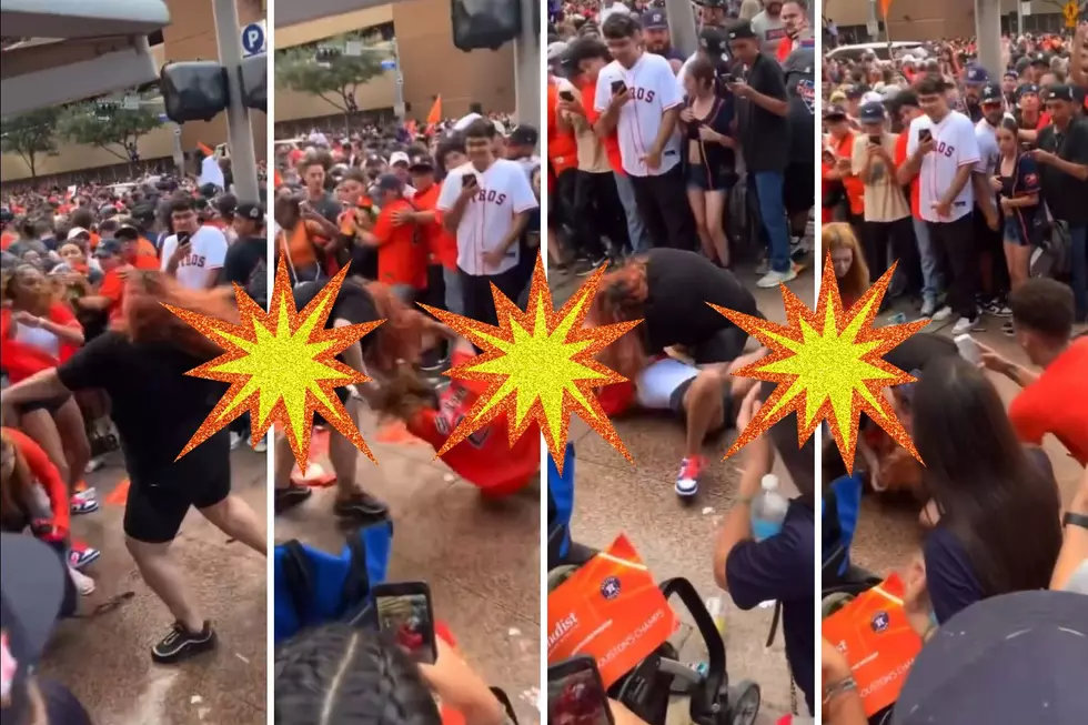 A Celebratory Chick Fight Broke Out at the Astros Parade in Houston, Texas