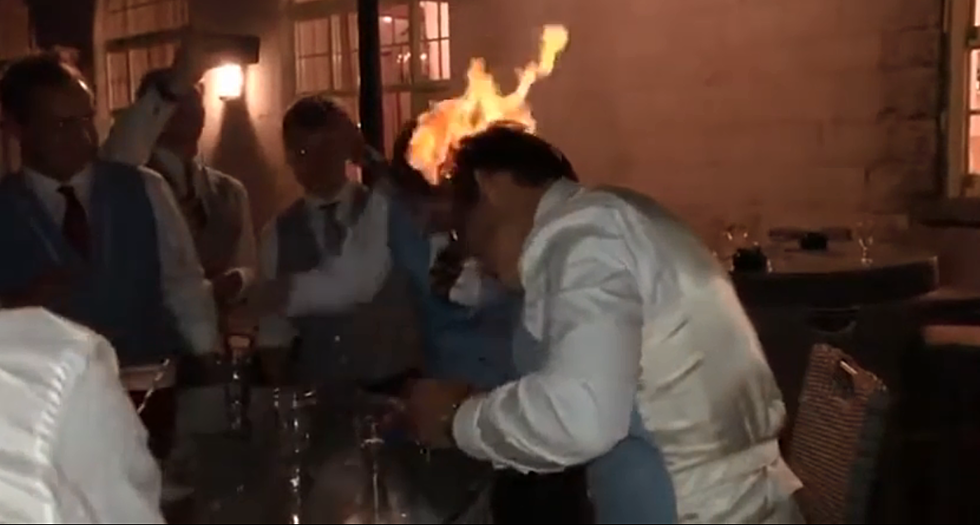 Watch: Drinking Games Should Not Involve Lighting Your Hair on Fire