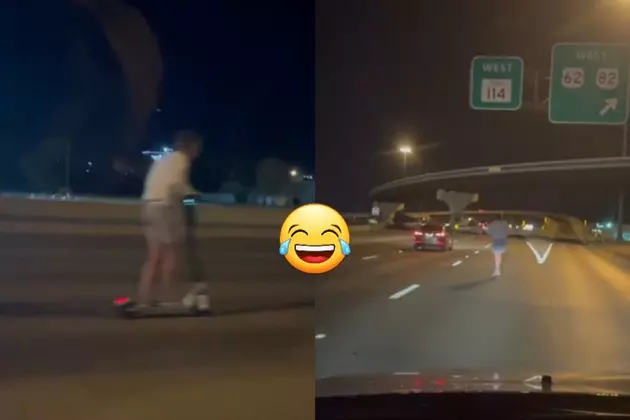 Video: Lubbock Dumbass Spotted Riding Electric Scooter on Highway at Night