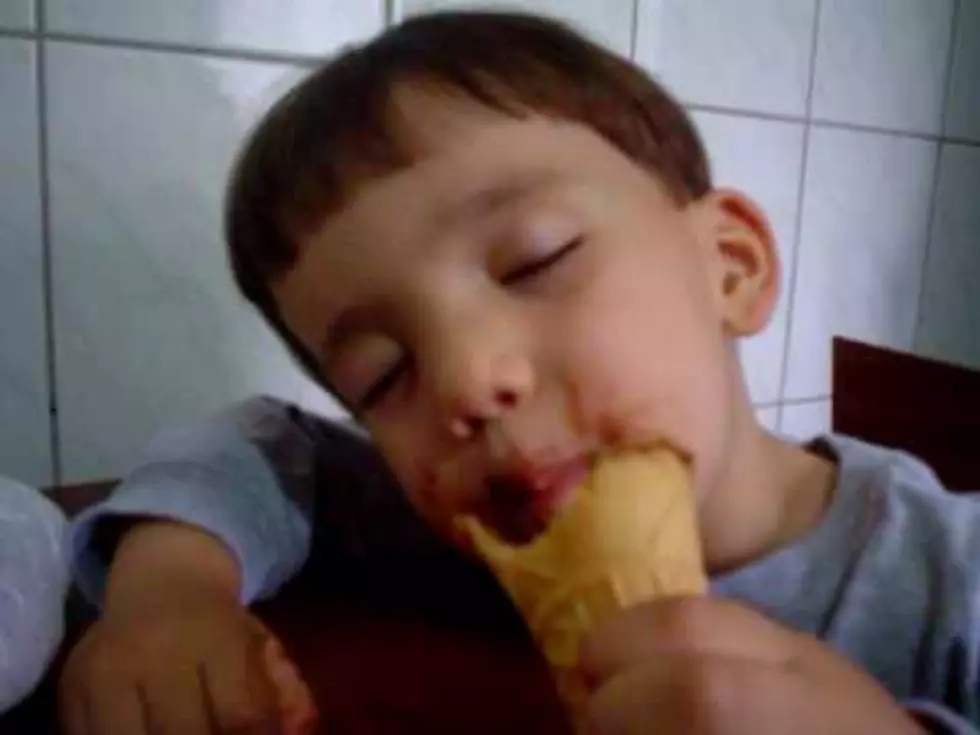 Kid Loves His Ice Cream, Even In His Sleep