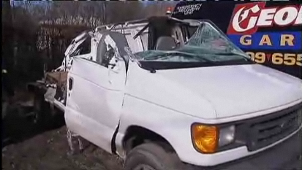 Man Survives After Steel Beam Shreds His Van