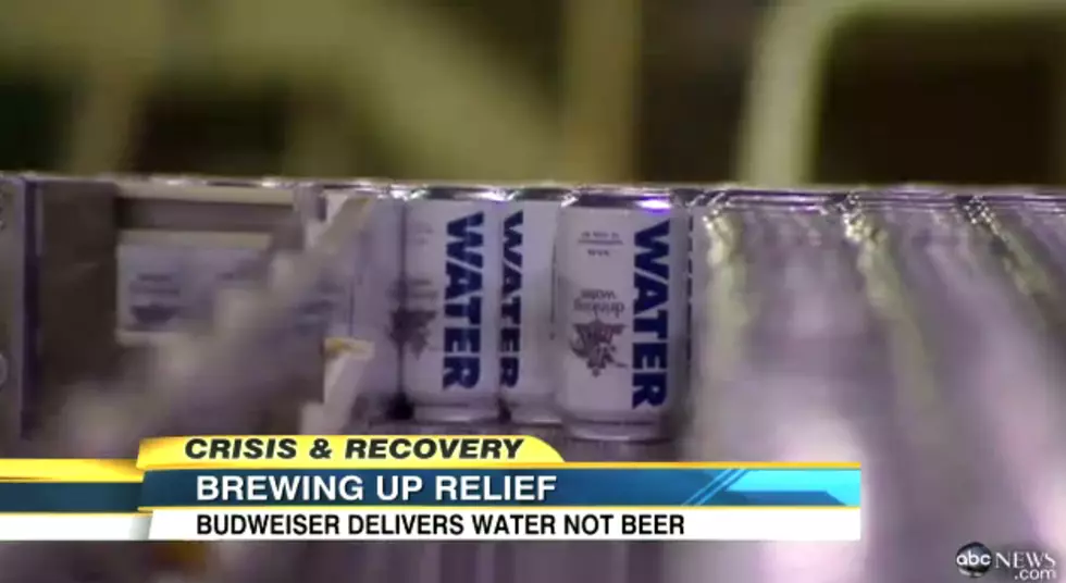 Budweiser Plant Suspends Beer Production to Can Water for Hurricane Sandy Relief