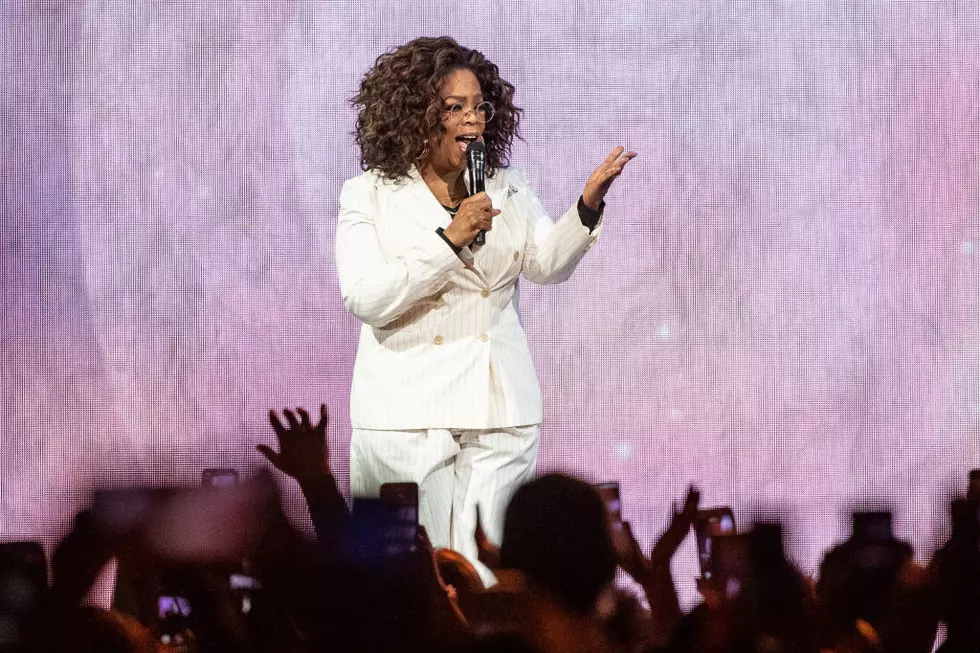 Oprah Talks About Balance And Then Wipes Out On Stage