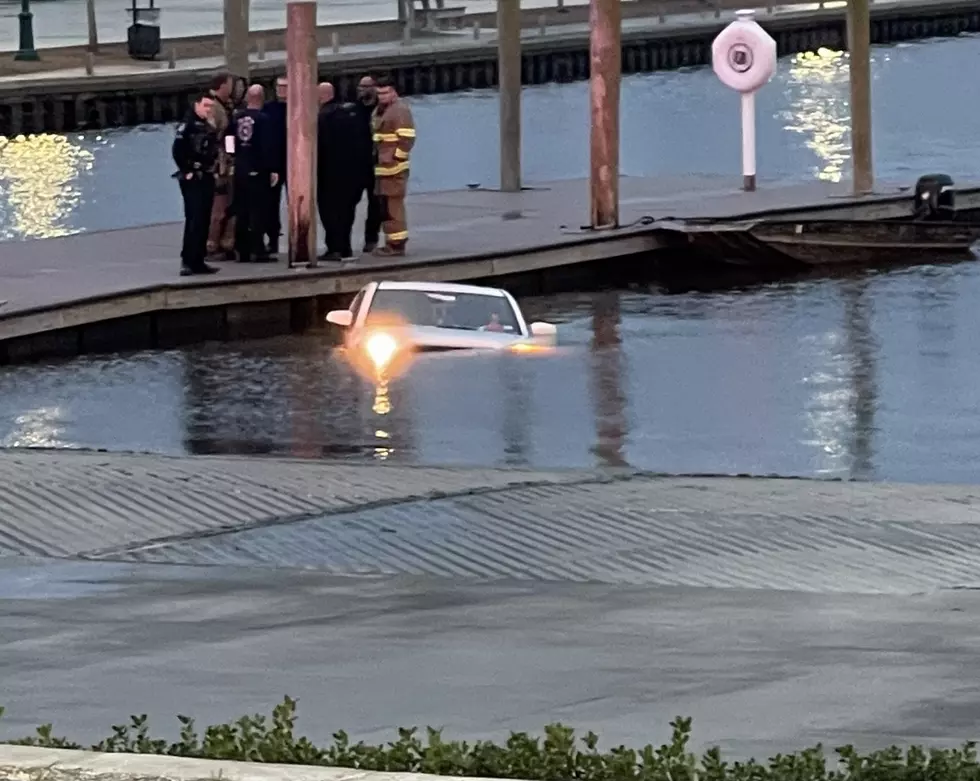 [Photos] Boater Sinks Truck At The Prien Lake Park Boat Launch In Lake Charles, Louisiana