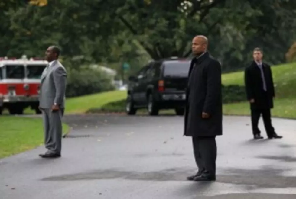 Secret Service stand guard