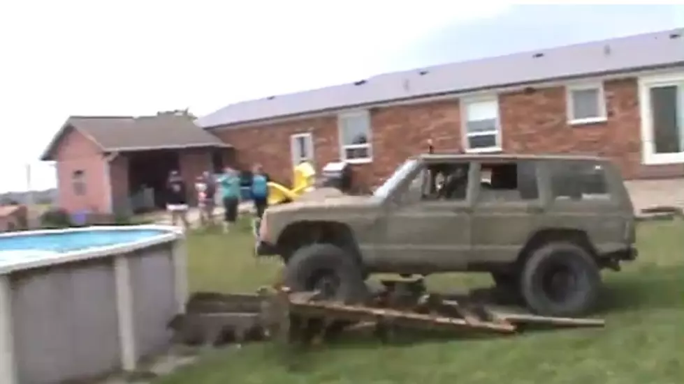 Jeep vs. Pool — Who Ya Got? [VIDEO]