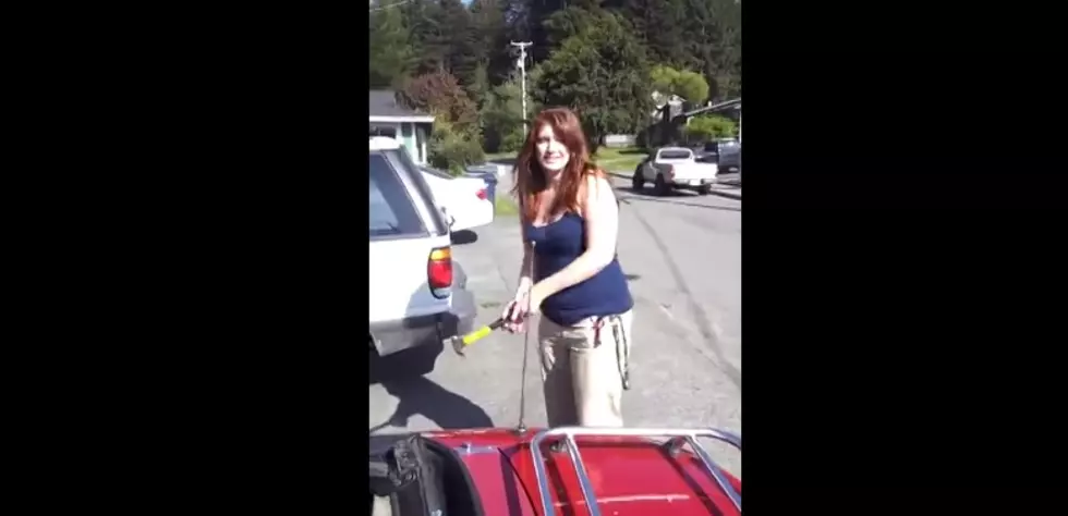 Woman Calmly Destroys Car In Front Of Ex &#8212; And It&#8217;s All Caught On Tape [VIDEO]