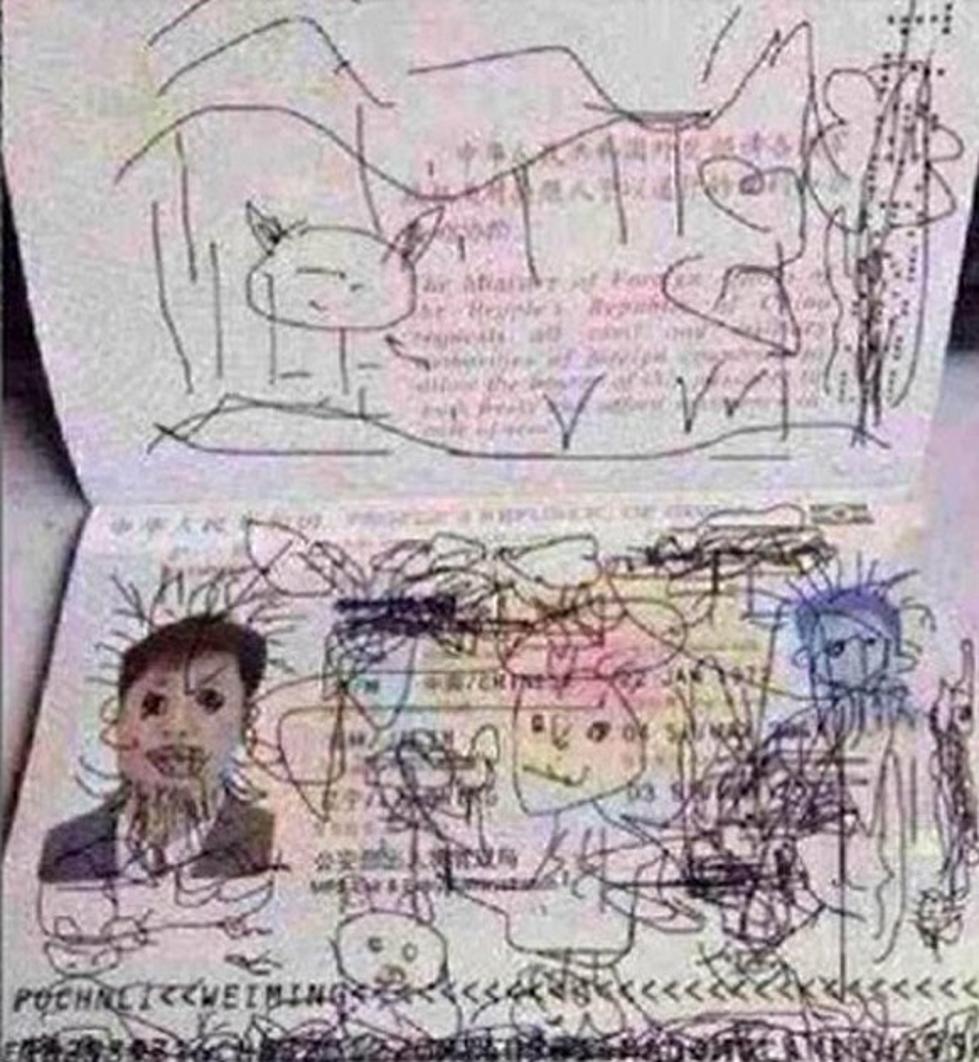 Kid Draws All Over Dad&#8217;s Passport, Dad Gets Stranded In South Korea [PHOTO]