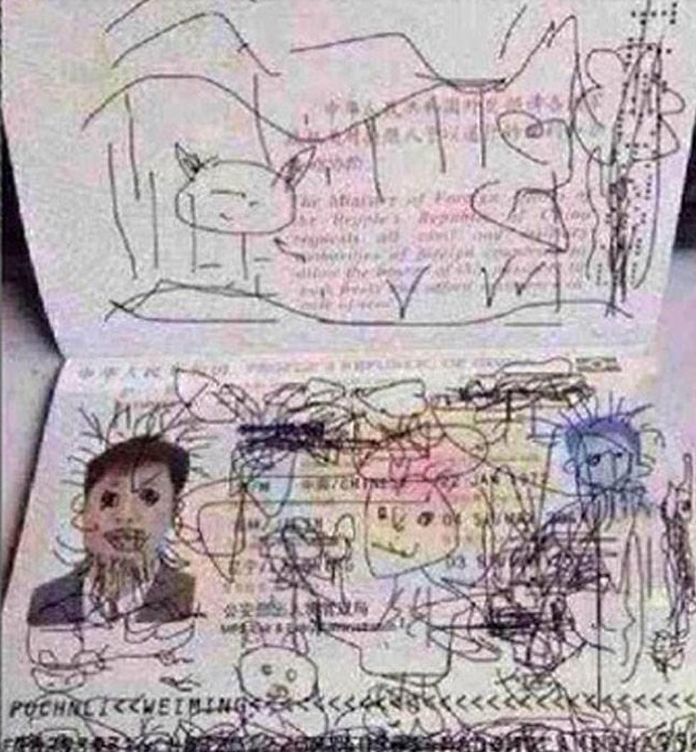Kid Draws All Over Dad’s Passport, Dad Gets Stranded In South Korea [PHOTO]