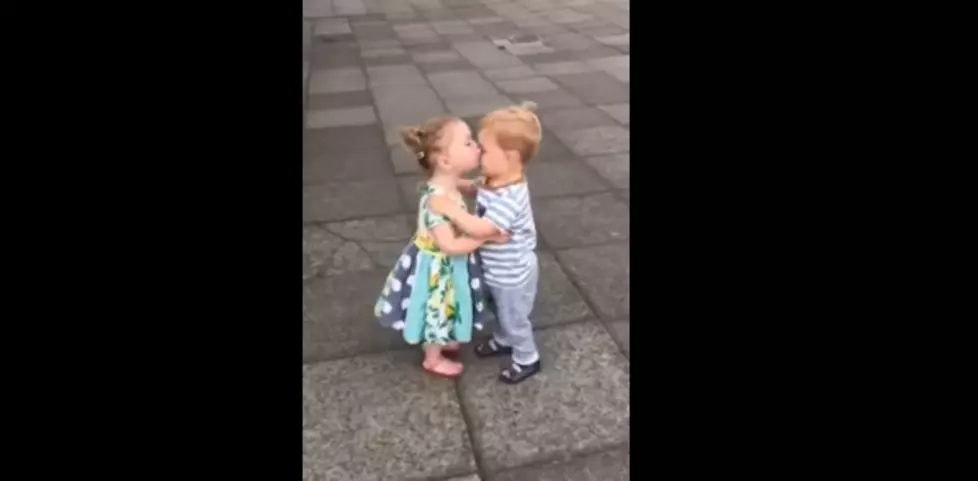 These Toddles Keep Laughing After They Kiss&#8230;Over + Over + Over Again [VIDEO]