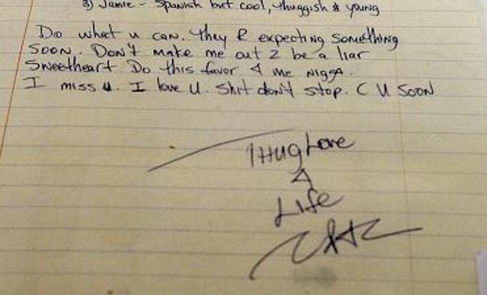 Tupac Letter Sold for $225,000