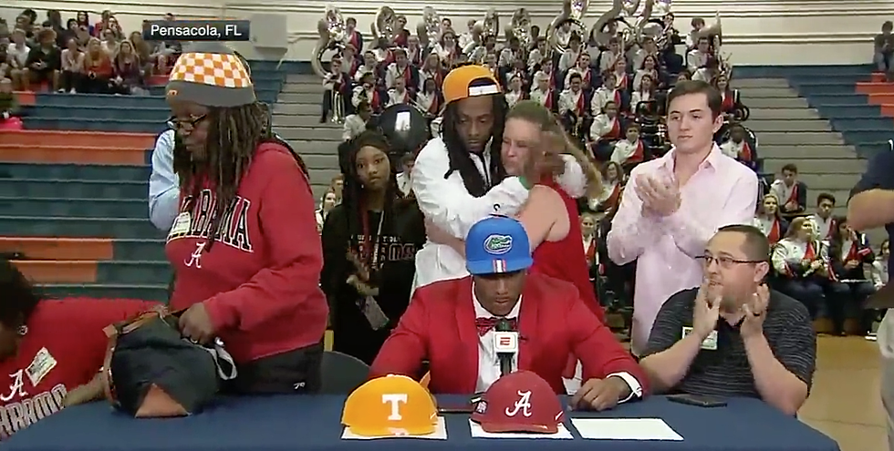 WR Jacob Copeland’s Mom Walks off Live Television Because He Committed to Florida Instead of Alabama