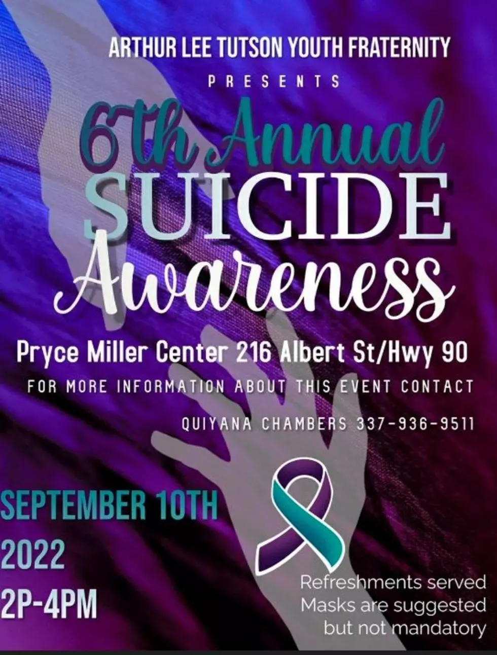 Lake Charles Youth Group Hosting Annual Suicide Prevention Program
