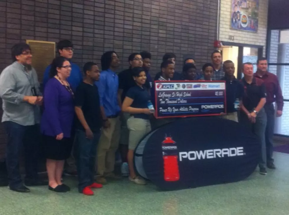 Cajun Radio Visits LaGrange High School To Present Powerade Power Up Award