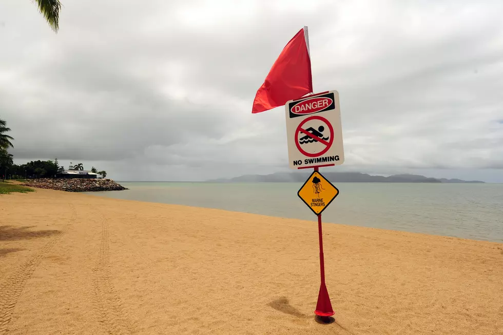 Red Flag Warning Posted Possible Riptides and No Swimming
