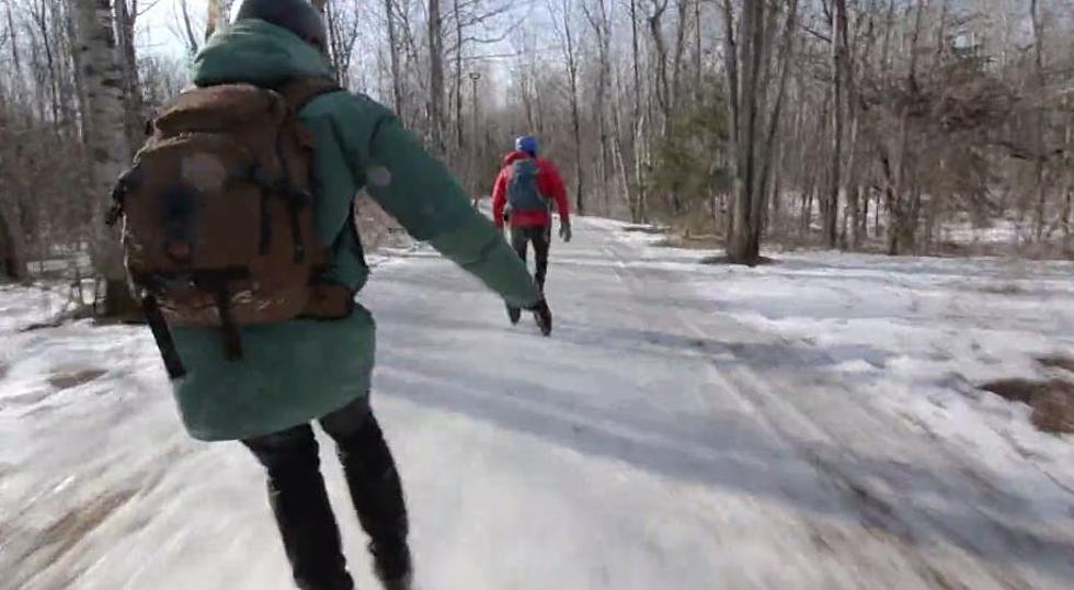 What Do You Do When There’s No Snow To Go Nordic Skiiing? You Skate In The Woods!