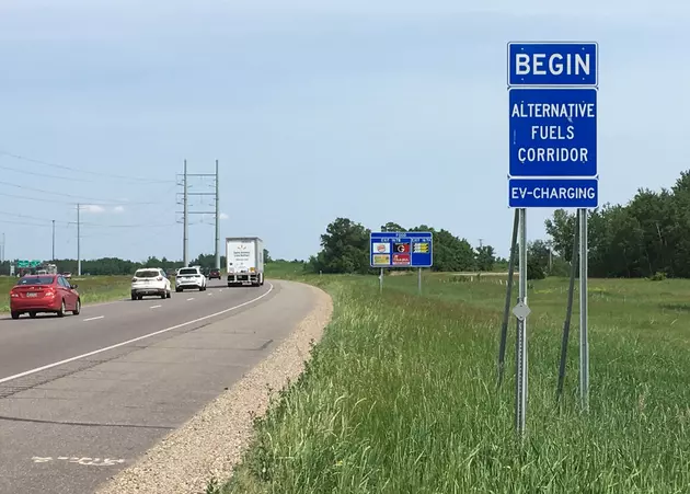 MNDOT Installs Electric Vehicle Charging Station Signs On I-94