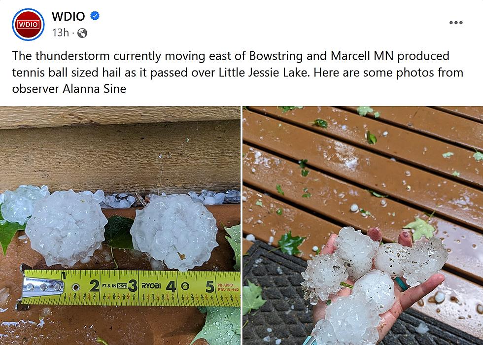 Enormous Tennis Ball Size Hail Wednesday North of Deer River – How Does This Happen?