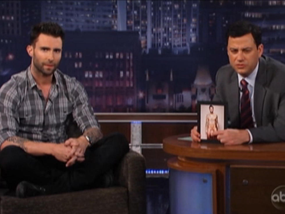 Jimmy Kimmel Makes Adam Levine Uncomfortable With Nude Photo [VIDEO]