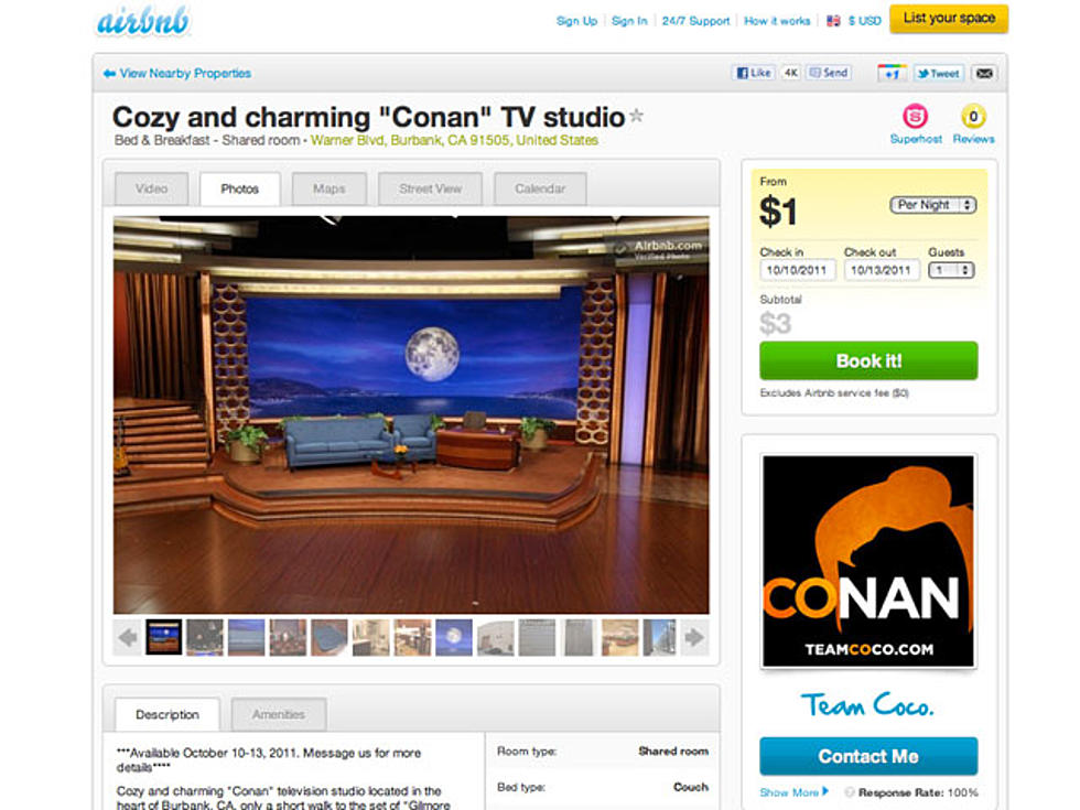 Conan O’Brien’s TV Studio Listed for Rent on Airbnb [VIDEO]