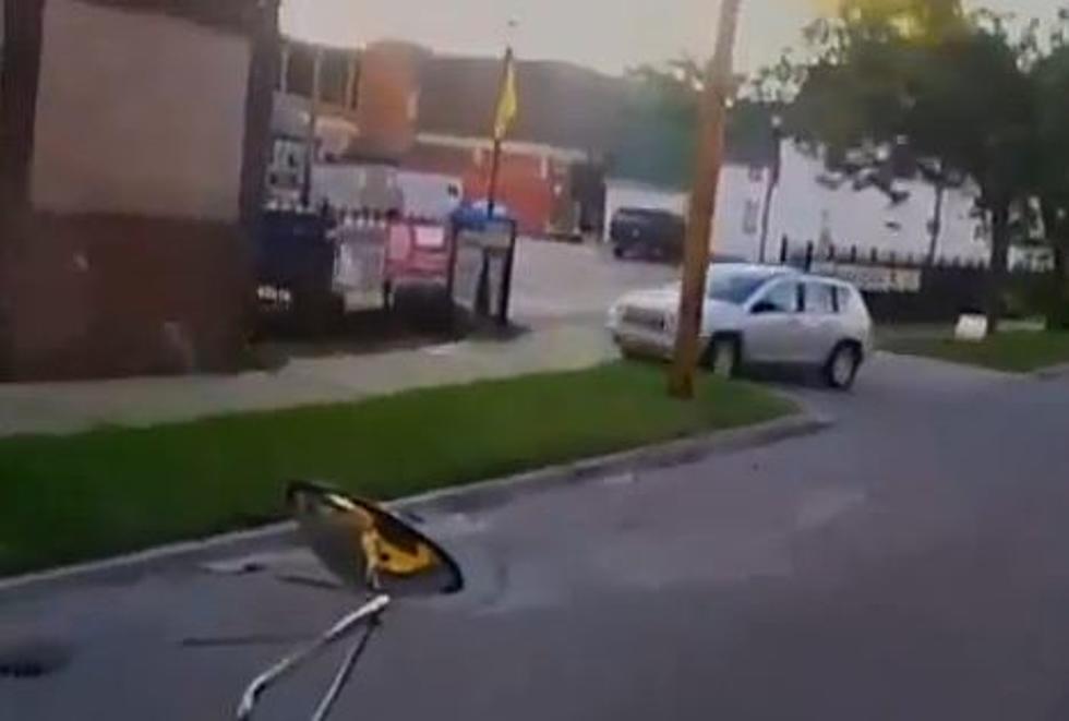 Woman Busted Driving on Sidewalk to Avoid a Stopped School Bus [VIDEO]