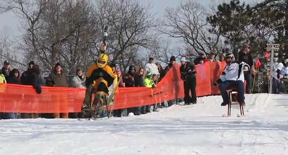 What do you do in Minnesota When the Weather is Freezing Cold? Bar Stool Races! [VIDEO]
