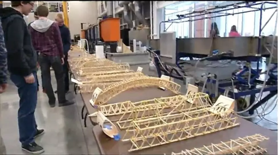 Local High School Students Compete in Toothpick Bridge Competition [VIDEO]