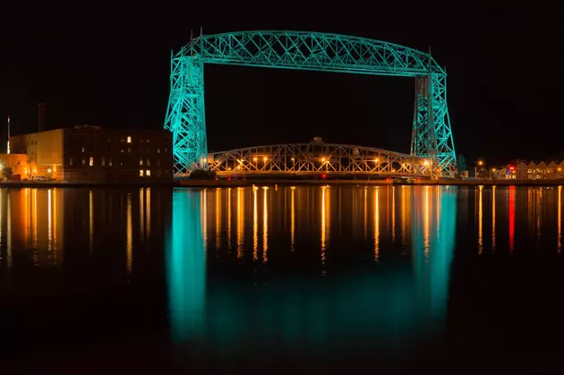 Duluth Aerial Lift Bridge and Enger Tower Going Teal This Weekend