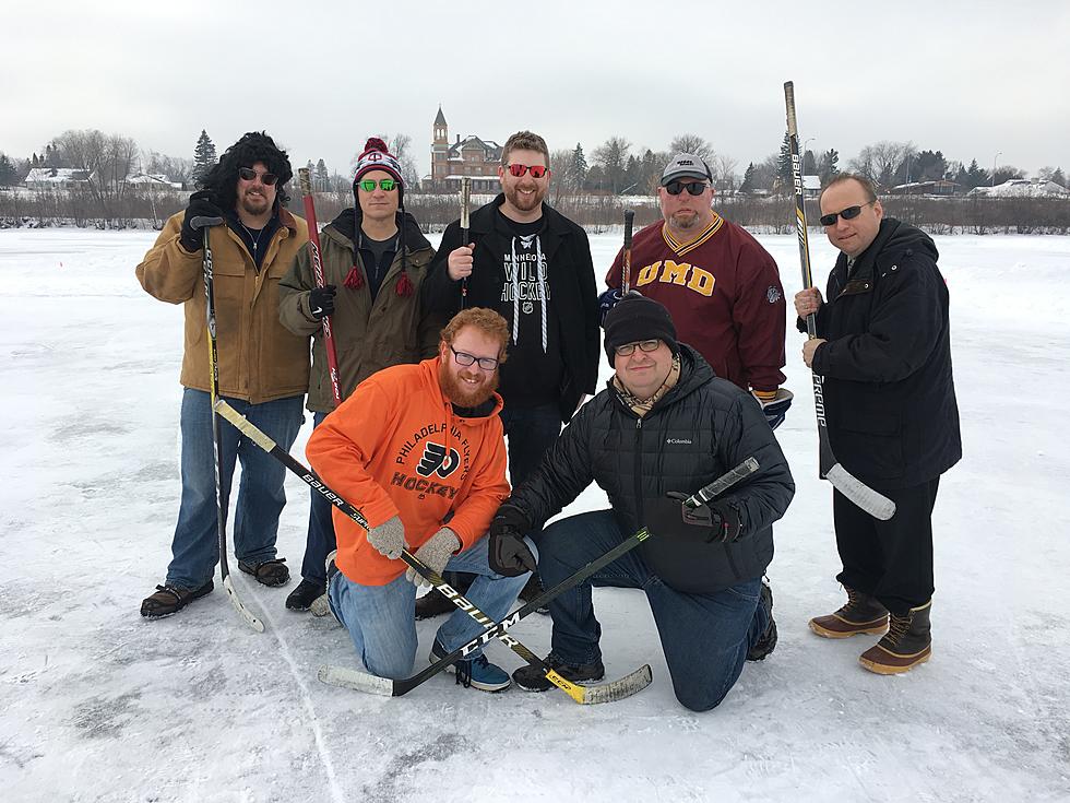 Station Crew Plays ‘PUCK’ on the Great Lakes Pond Hockey Rink in Superior [VIDEO]