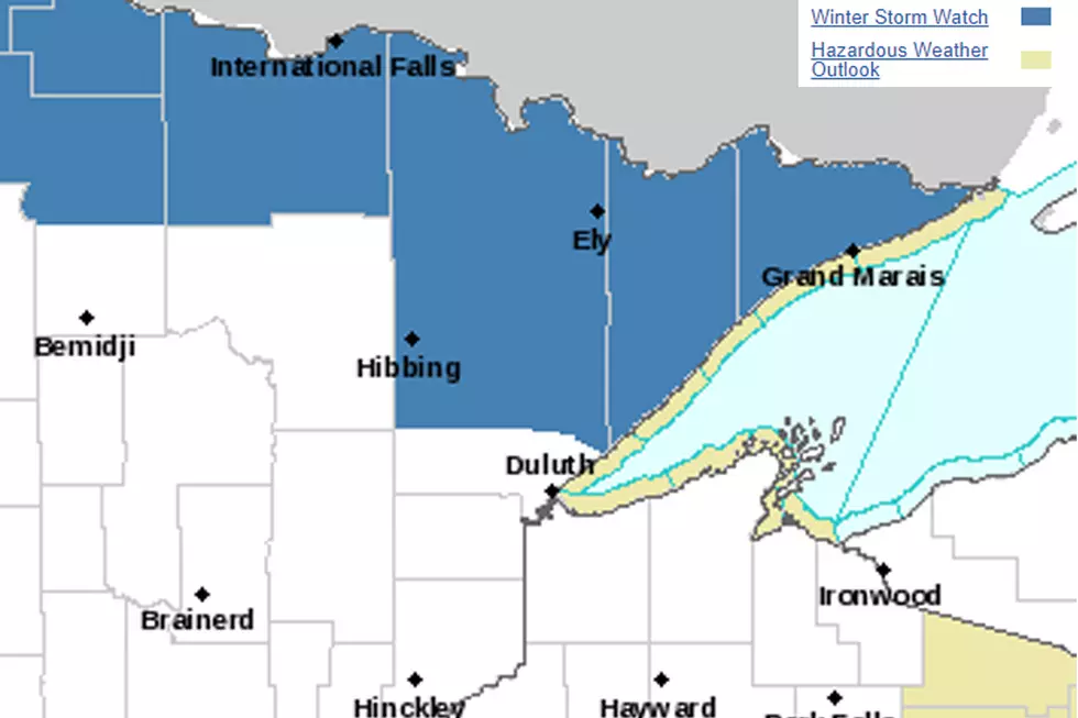 First Winter Storm Watch of 2017-2018 Winter Season Issued For Northern Minnesota Counties