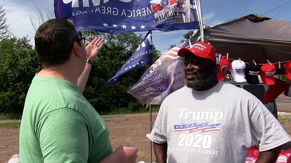 President Trump Merchandise For Sale in Duluth Before Big Rally
