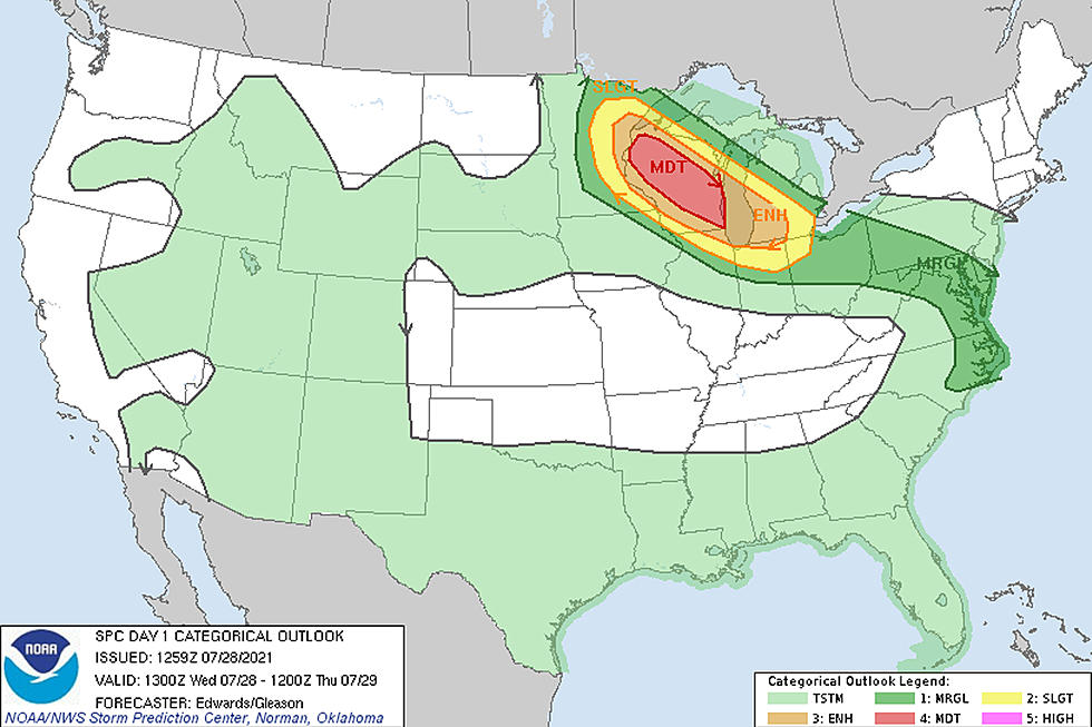 Another Day Of Severe Weather For The Northland With Damaging Wind, Large Hail Possible Wednesday