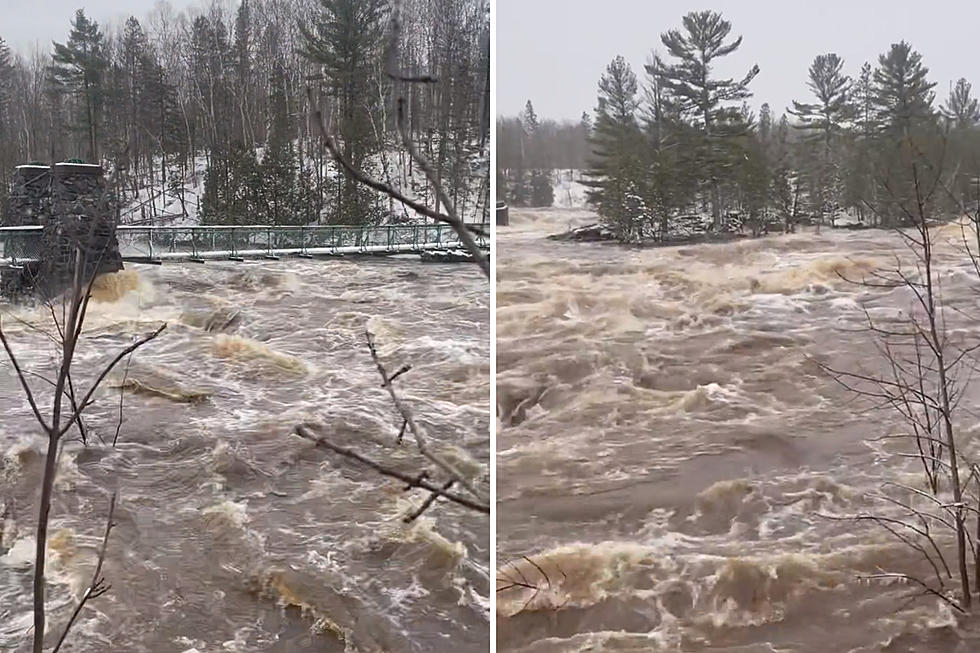 VIDEO: Jay Cooke State Park Swinging Bridge Temporarily Closed Due To High Water On St. Louis River