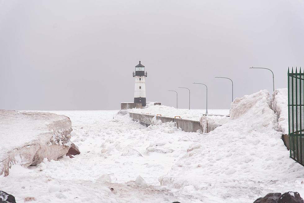 Check Out All Of The Ice And Snow Stacked Up In Duluth’s Canal Park [PHOTOS]