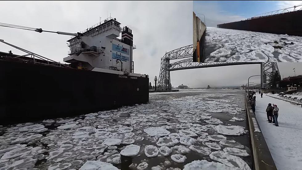 WATCH: Indiana Harbor Depart Duluth’s Icy Canal