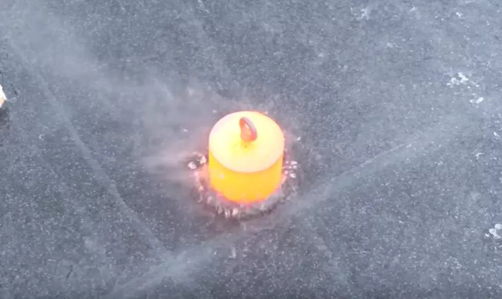 Will Red Hot Steel Melt a Hole in a Frozen Lake?