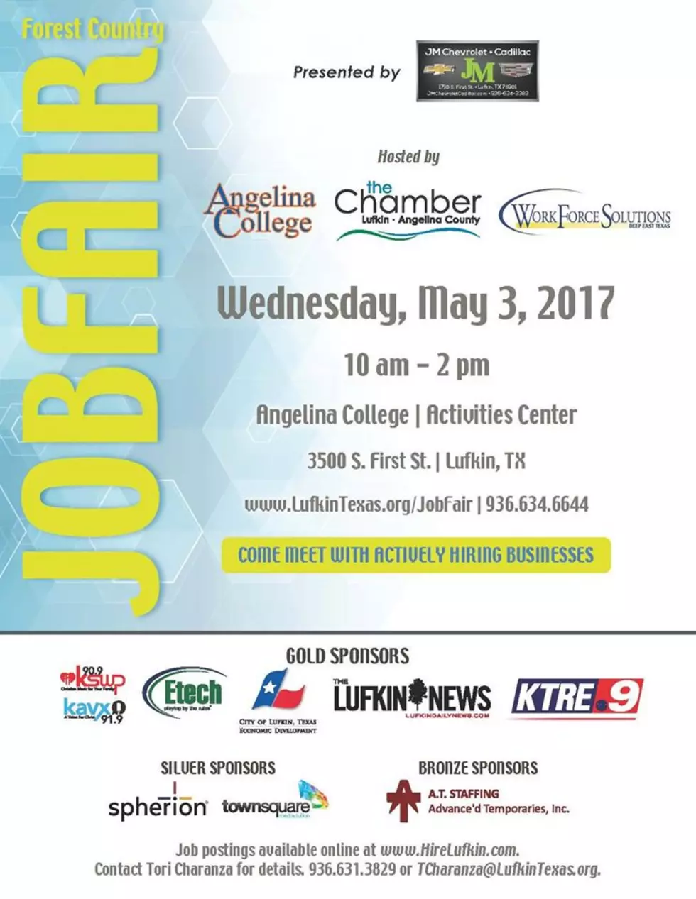 The Forest Country Job Fair is on Wednesday