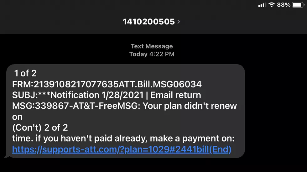 Did You Get This Scam Text Claiming To Be AT&T?