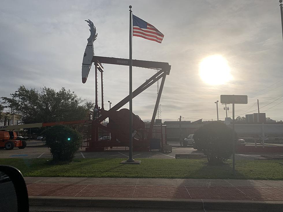 Rudolph The Red Nose Pumping Unit Gets It’s Lights In Lufkin [Photo Gallery]