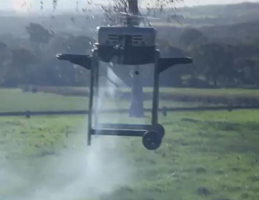 British Man Makes Lawnmower, BBQ Grill & Washing Machine Fly [VIDEO]
