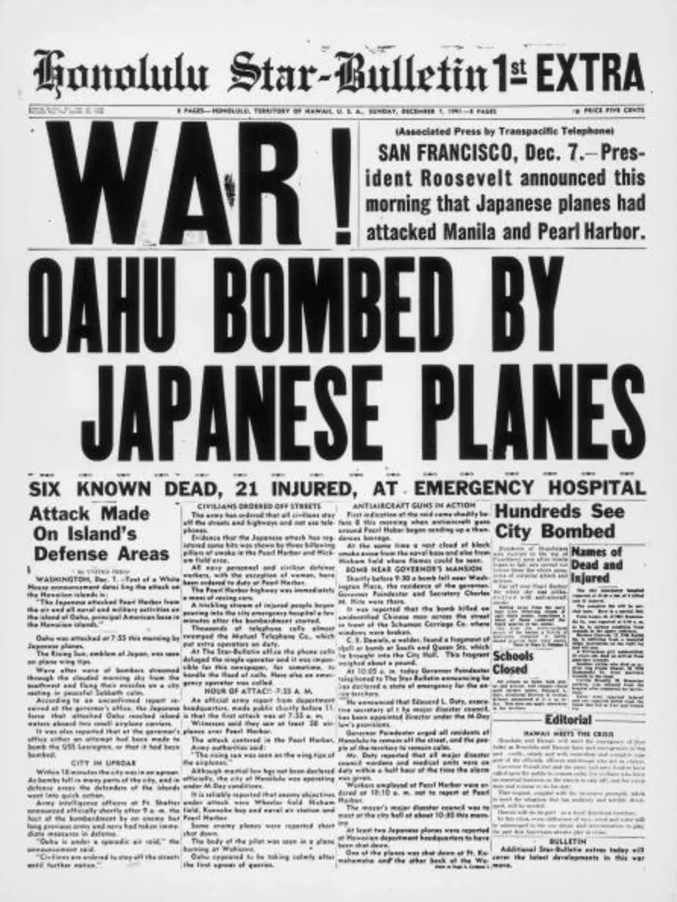De-Classified 1941 Navy Memo Hints US Knew Hawaii Attack Was Coming