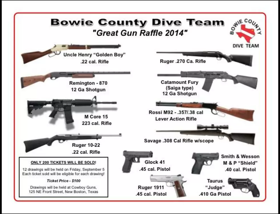 Gun Raffle to Benefit Bowie County Dive Team