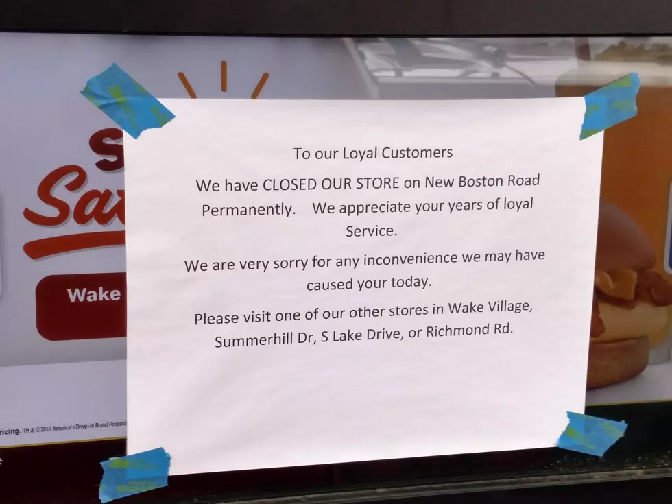 Sonic Closes New Boston Road Location